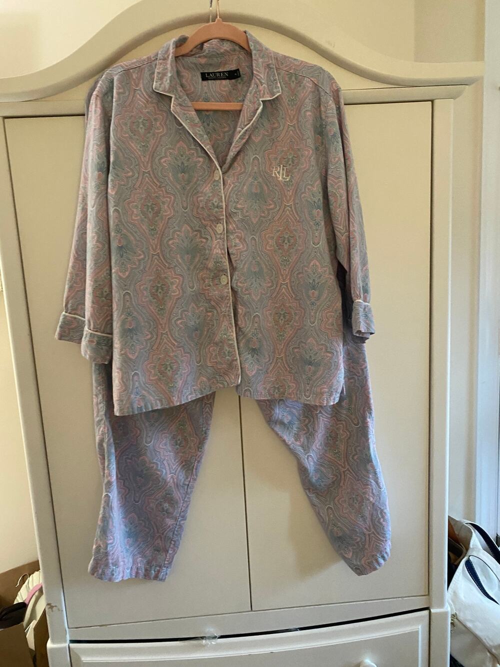 Lauren Ralph Lauren paisley print Pajama set size XL Preppy